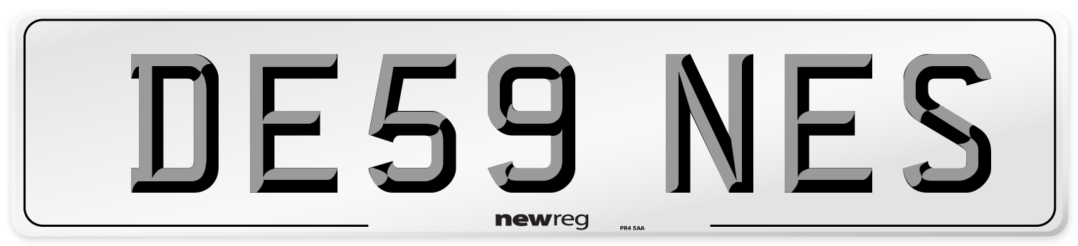 DE59 NES Number Plate from New Reg